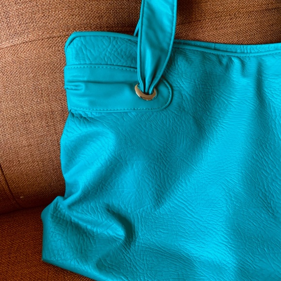 Vintage Turquoise Large Purse Handbag From Jennifer Moore - Picture 9 of 10